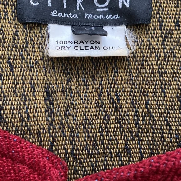 Citron Rayon Jacket. Size L. - Picture 5 of 11